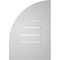 Ekena Millwork Quarter Round Top Right Surface Mount PVC Gable Vent w/ 3-1/2"W x 1"P Standard Frame, 14"W x 20"H GVPQR14X2001SF - alternate 2